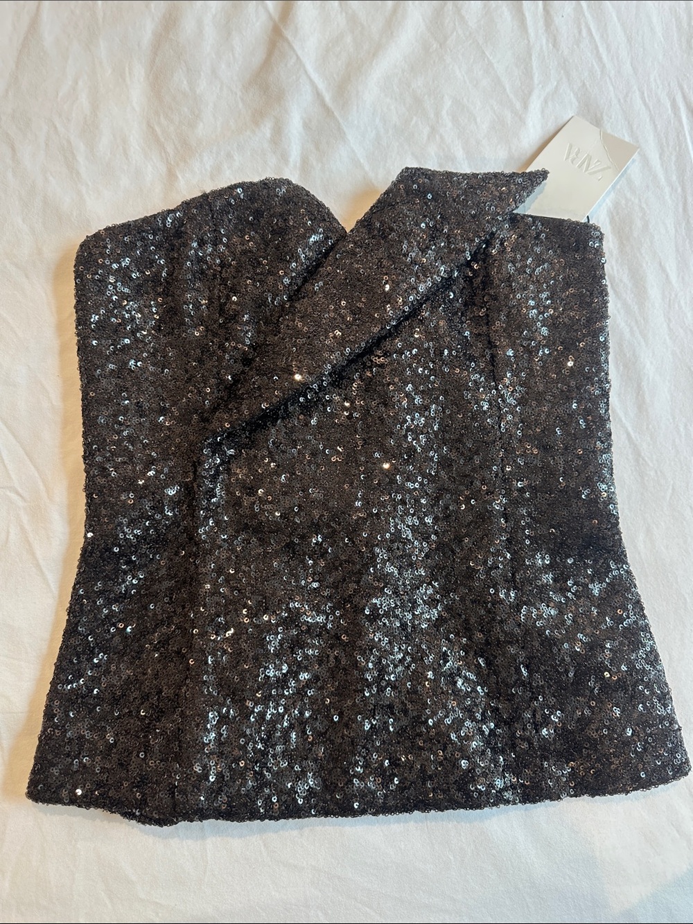 Zara Sequin Bustier Top Limited Edition ZW Collection Size S - Picture 7 of 9